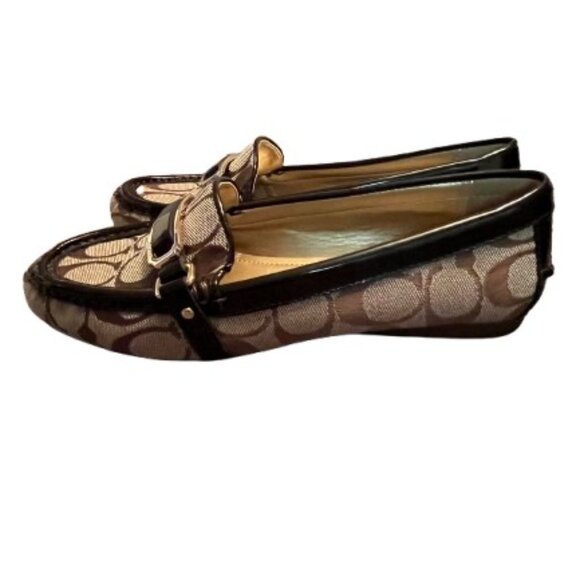 Coach Flynn Signature C Brown Driving Loafers Flats - NWOT - Picture 7 of 10